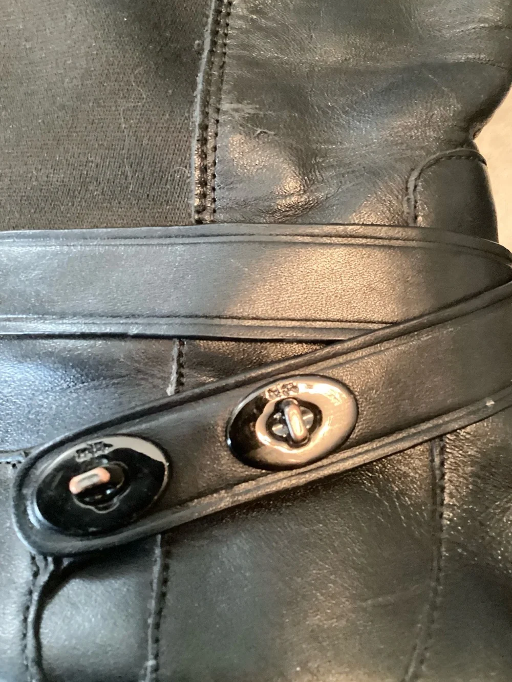 Coach Black Leather Riding Boots - Size 6.5